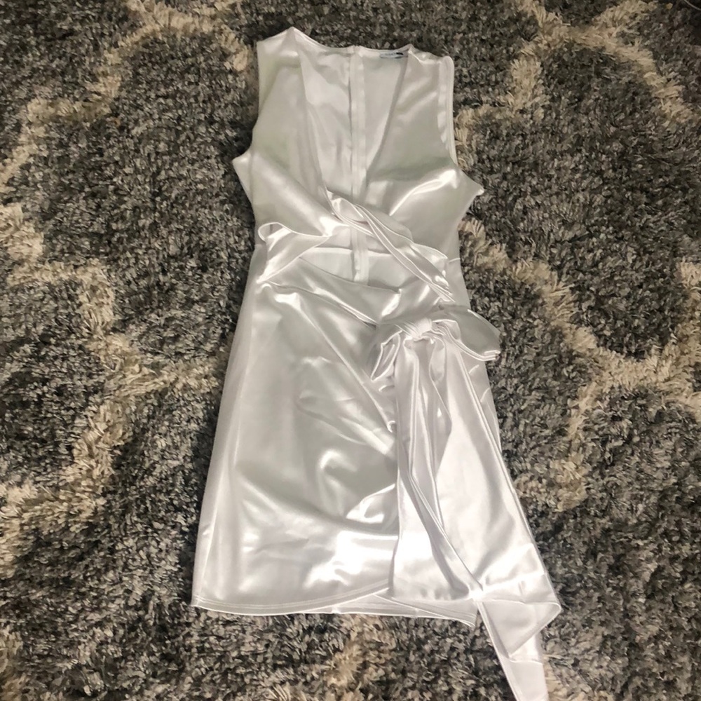 Satin white dress